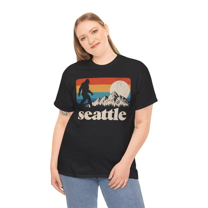 Bigfoot Seattle Mountains Retro Shirt | Vintage Design - Stylfer