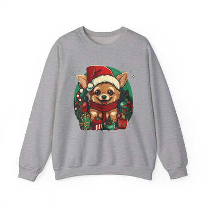 Chihuahua Santa Hat Sweatshirt | Ugly Christmas Sweater - Stylfer