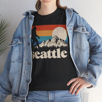 Bigfoot Seattle Mountains Retro Shirt | Vintage Design - Stylfer