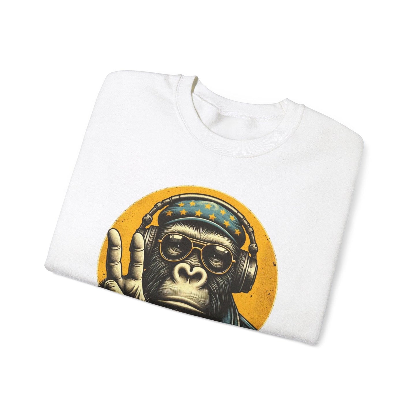 Cool Monkey Sweatshirt | Funky Monkey Face Sweatshirt for Men & Women - Stylfer