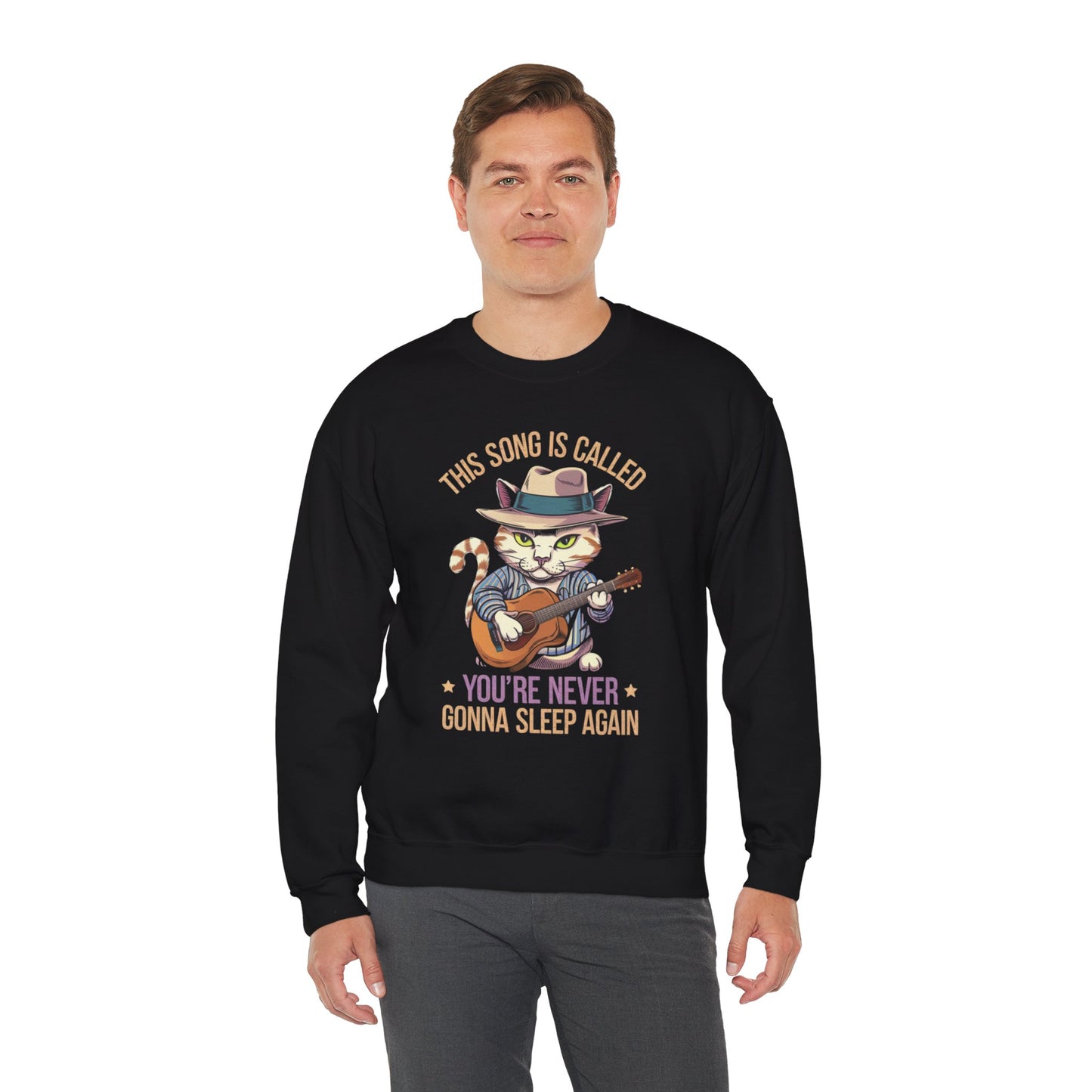 This Song is Called You're Never Gonna Sleep Again - Funny Cat Sweatshirt