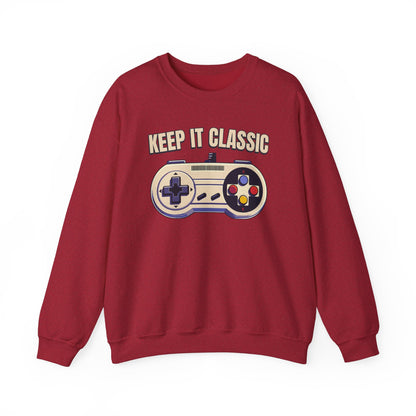 Keep It Classic Gamer Sweatshirt - Vintage Controller Design