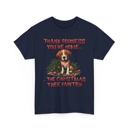 Thank Godness You're Home Christmas Shirt | Funny Dog Tee - Stylfer