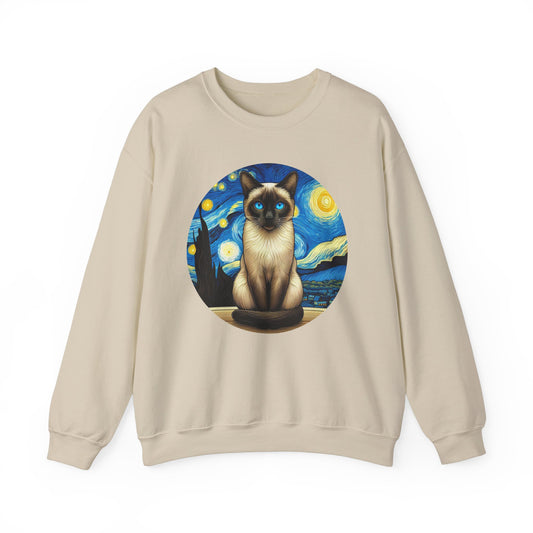 Siamese Funny Cat Sweatshirt – Vintage Van Gogh Shirt