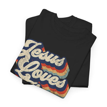 Jesus Loves You Retro T-Shirt | Christian Faith Graphic Tee for Men & Women