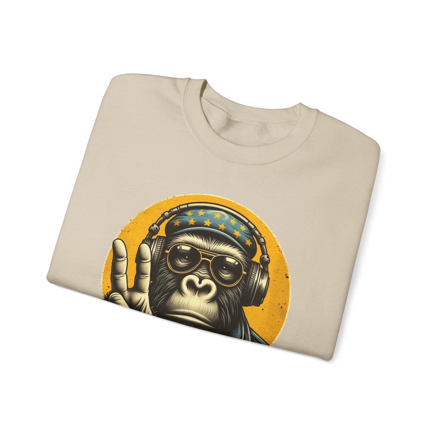 Cool Monkey Sweatshirt | Funky Monkey Face Sweatshirt for Men & Women - Stylfer