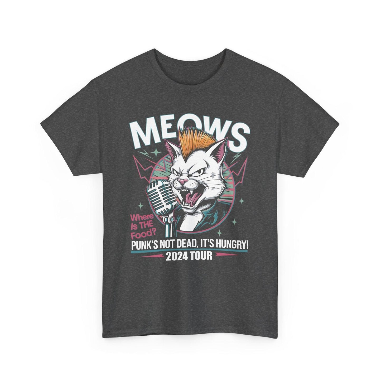 Punk’s Not Dead It’s Hungry Shirt | Funny Cat Humor Tee - Stylfer