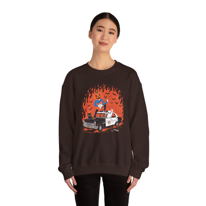 Crazy Pumpkin Adventure Sweatshirt – Horror Rock Spooky Halloween Pullover