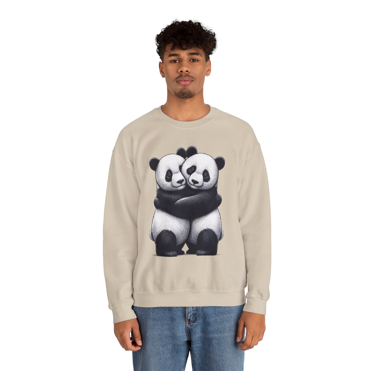 Panda Love Couples Sweatshirt – Cozy Panda Hug Pullover