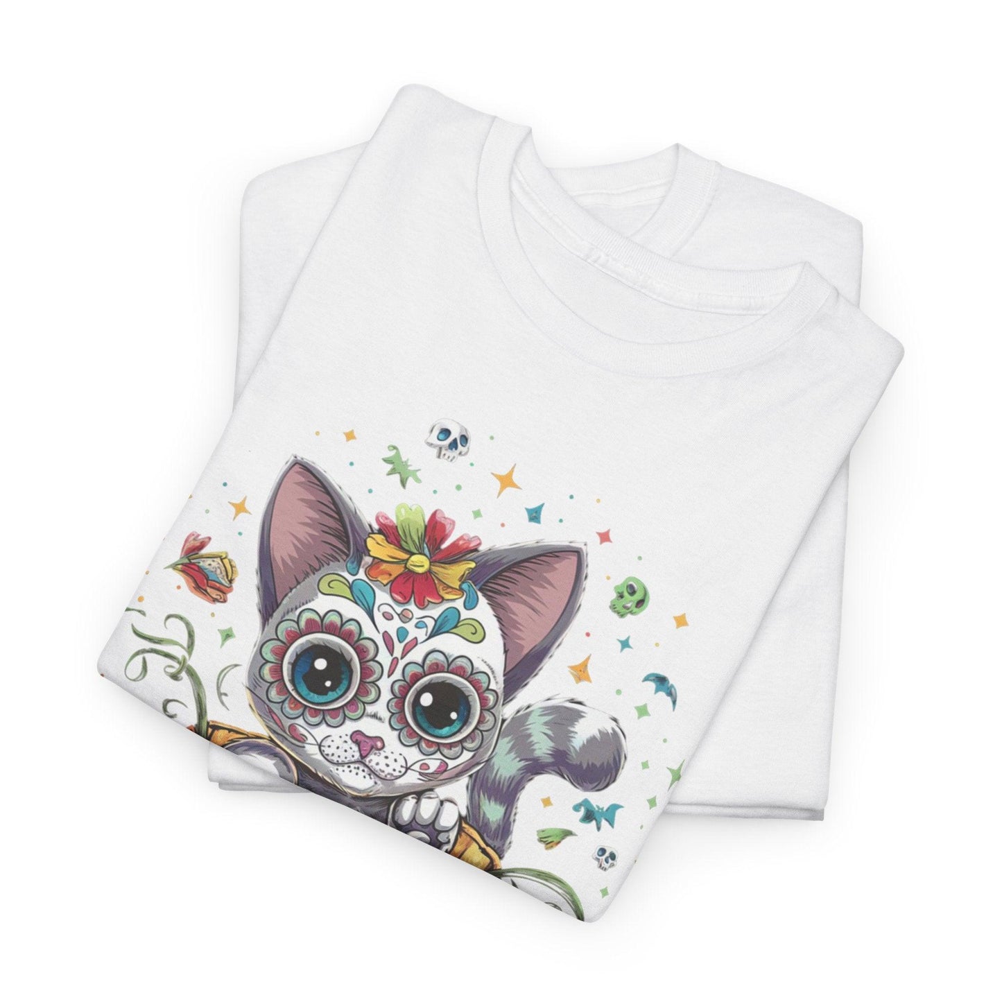 Day of the Dead Cat Shirt | Halloween Horror Design - Stylfer