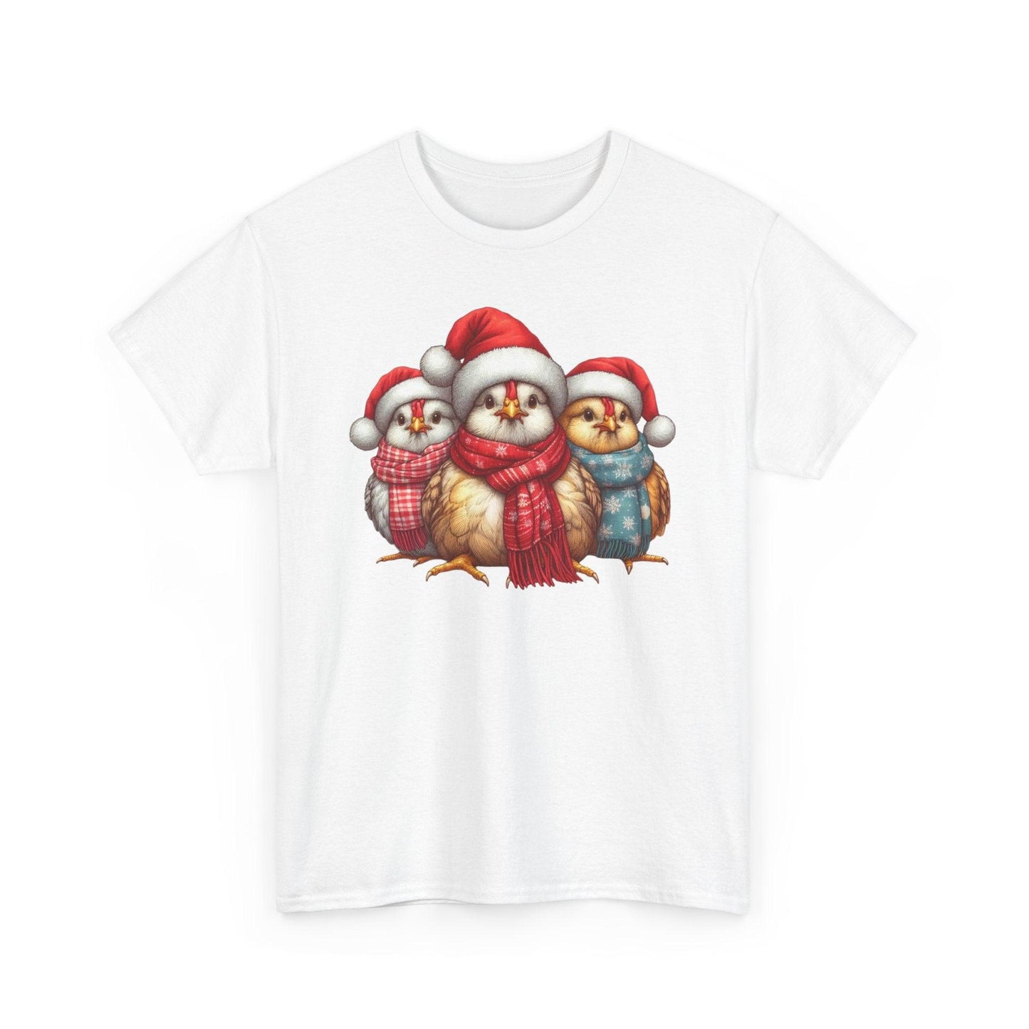 Christmas Chickens Funny Shirt | Animal Lovers Farmer Xmas Tee - Stylfer