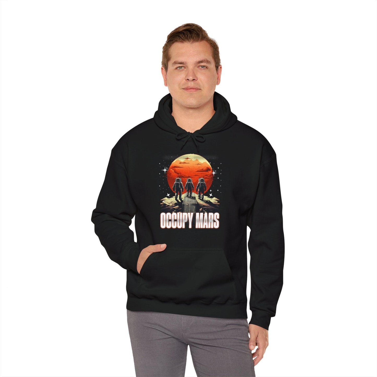 Occupy Mars Space Hoodie | Astronaut & Space Exploration Shirt - Stylfer