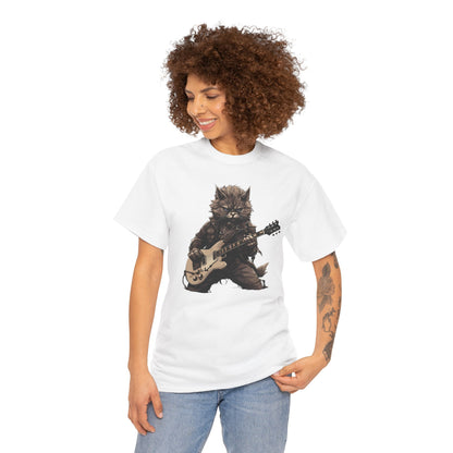 Funny Cat Guitar T-Shirt | Best Cat Dad & Cat Mom Tee