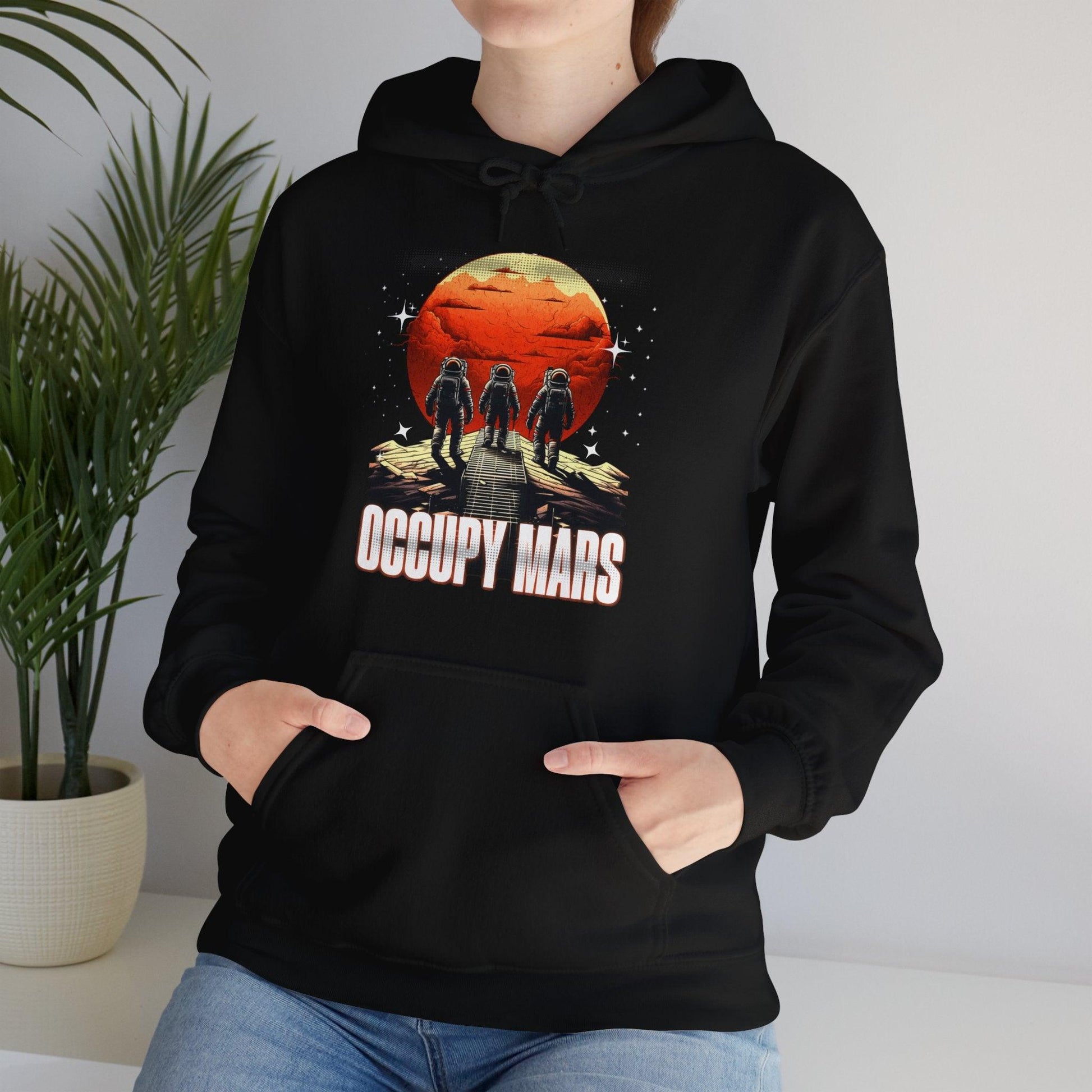 Occupy Mars Space Hoodie | Astronaut & Space Exploration Shirt - Stylfer