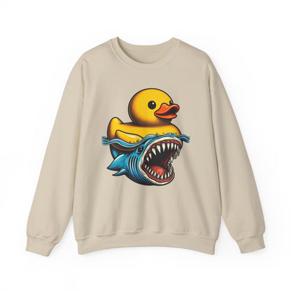 Monster Duck Shark Sweatshirt – Funny Horror Novelty Graphic Pullover