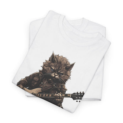 Funny Cat Guitar T-Shirt | Best Cat Dad & Cat Mom Tee