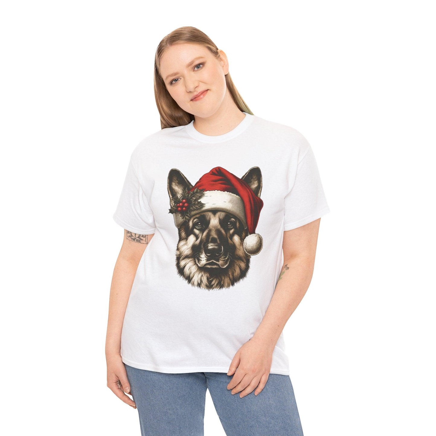 German Shepherd Christmas T-Shirt – Funny Holiday Dog Lover Gift - Stylfer