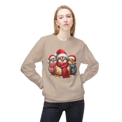 Christmas Chickens Funny Sweatshirt | Animal Lovers Farmer Xmas Shirt - Stylfer