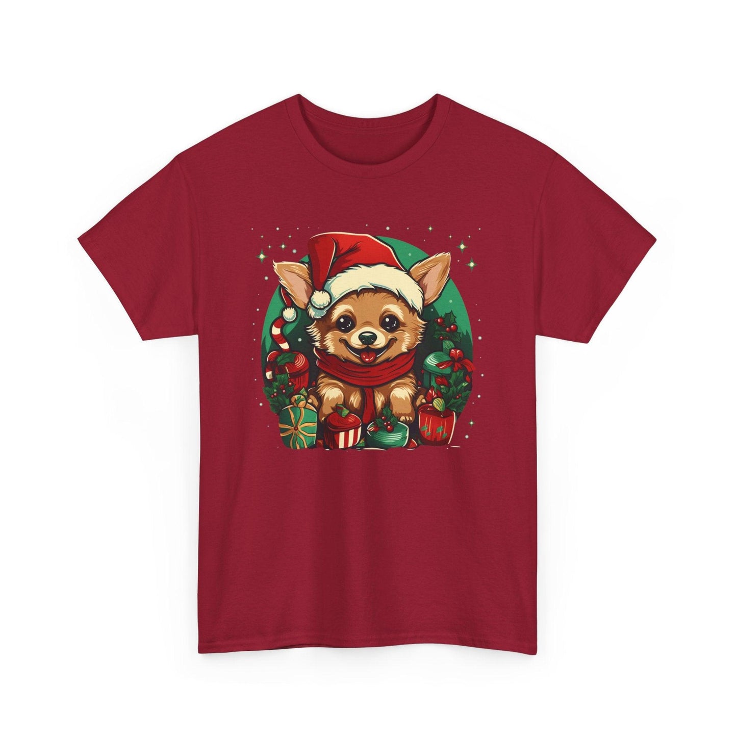 Chihuahua Santa Hat T-Shirt | Xmas Santa Merch & Gifts - Stylfer