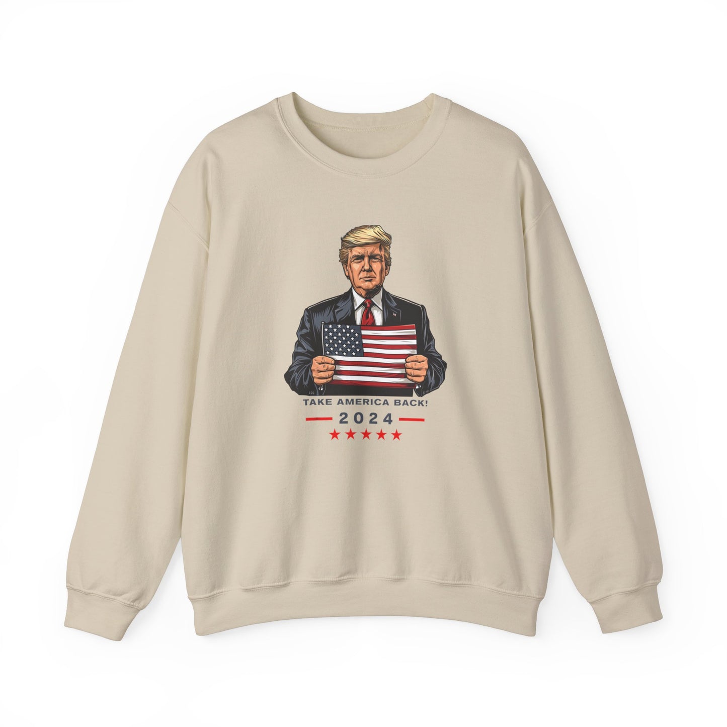 Donald Trump 2024 Patriotic Sweatshirt - Take America Back Pullover