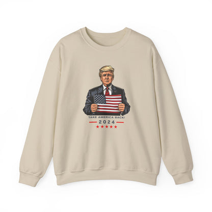 Donald Trump 2024 Patriotic Sweatshirt - Take America Back Pullover