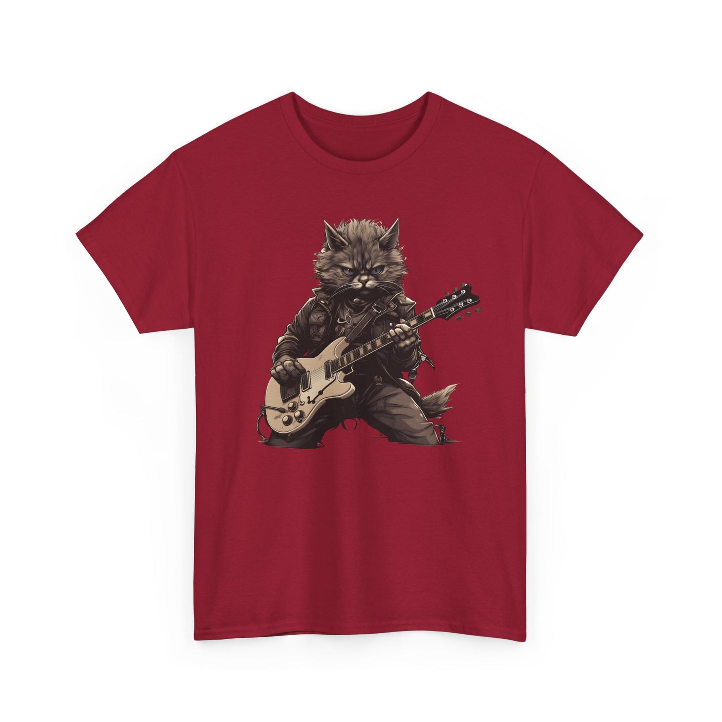 Funny Cat Guitar T-Shirt | Best Cat Dad & Cat Mom Tee