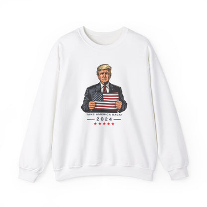 Donald Trump 2024 Patriotic Sweatshirt - Take America Back Pullover