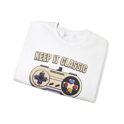 Keep It Classic Gamer Sweatshirt - Vintage Controller Design