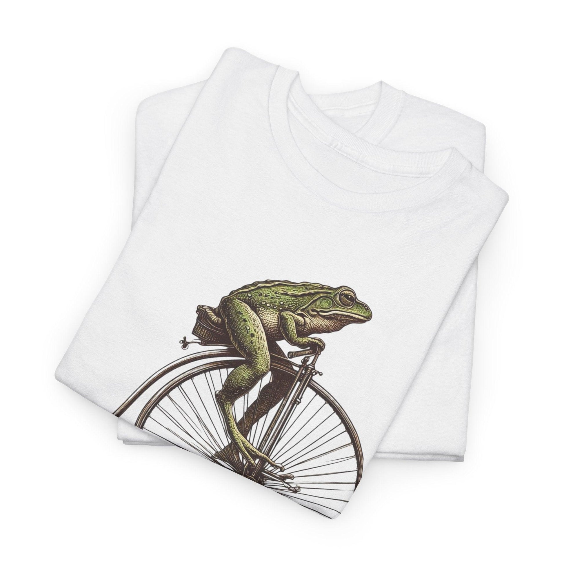 Cycling Frog Vintage Bicycle Shirt | Fun Retro Design - Stylfer