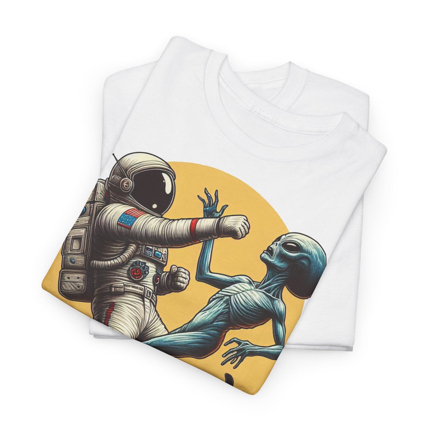 Astronaut vs. Alien T-shirt - Funny Space Lover UFO Graphic Tee