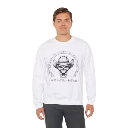 Skull Sweatshirt – "Don’t Talk to Me When I’m Overstimulated" Funny Retro Crewneck - Stylfer