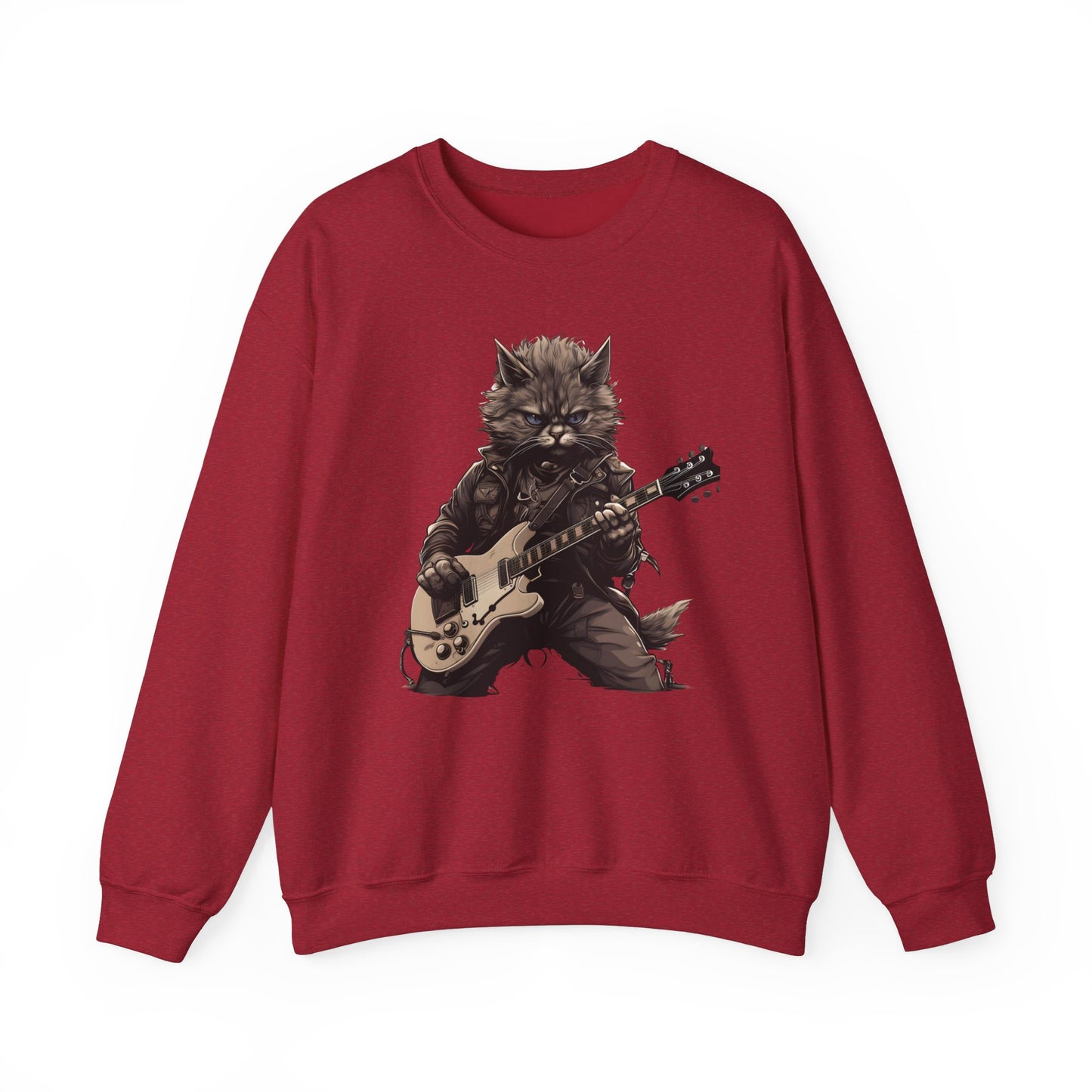 Cat Dad Guitar Sweatshirt | Funny Cat Mom Pullover