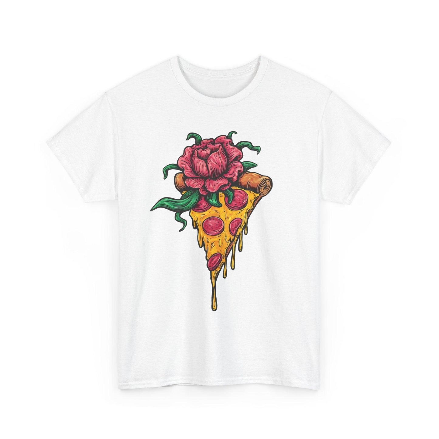 Floral Pizza Shirt | Funny and Unique Foodie Design - Stylfer