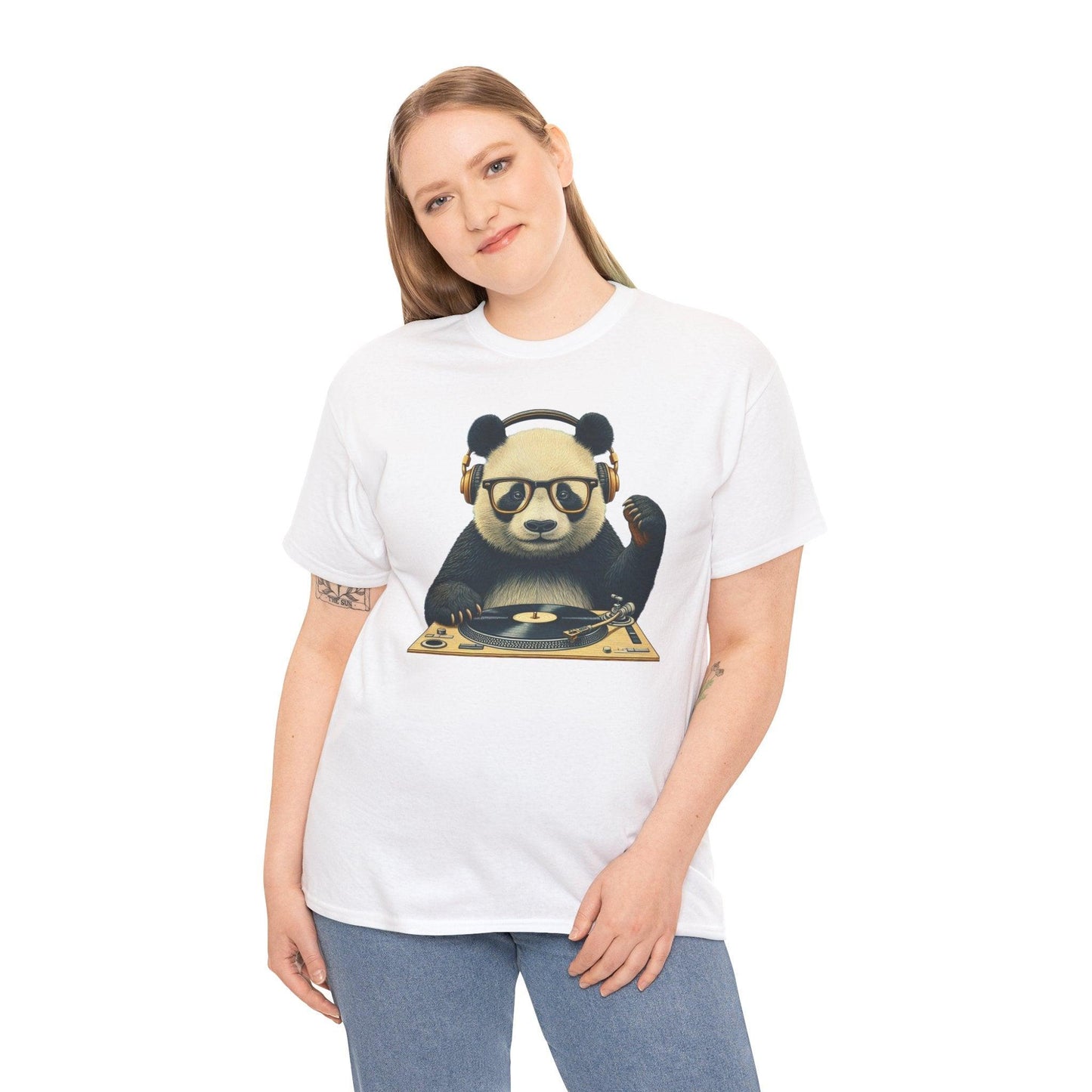 DJ Panda Shirt | Funny Vintage Musician Graphic Tee - Stylfer