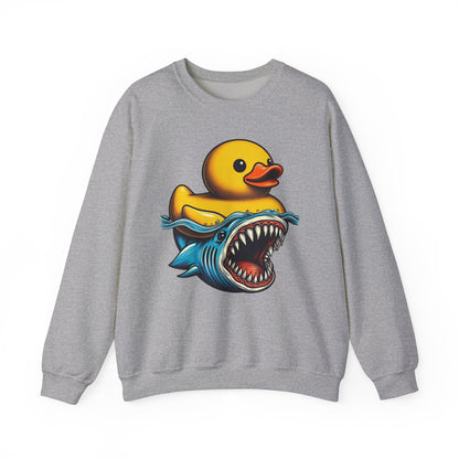 Monster Duck Shark Sweatshirt – Funny Horror Novelty Graphic Pullover