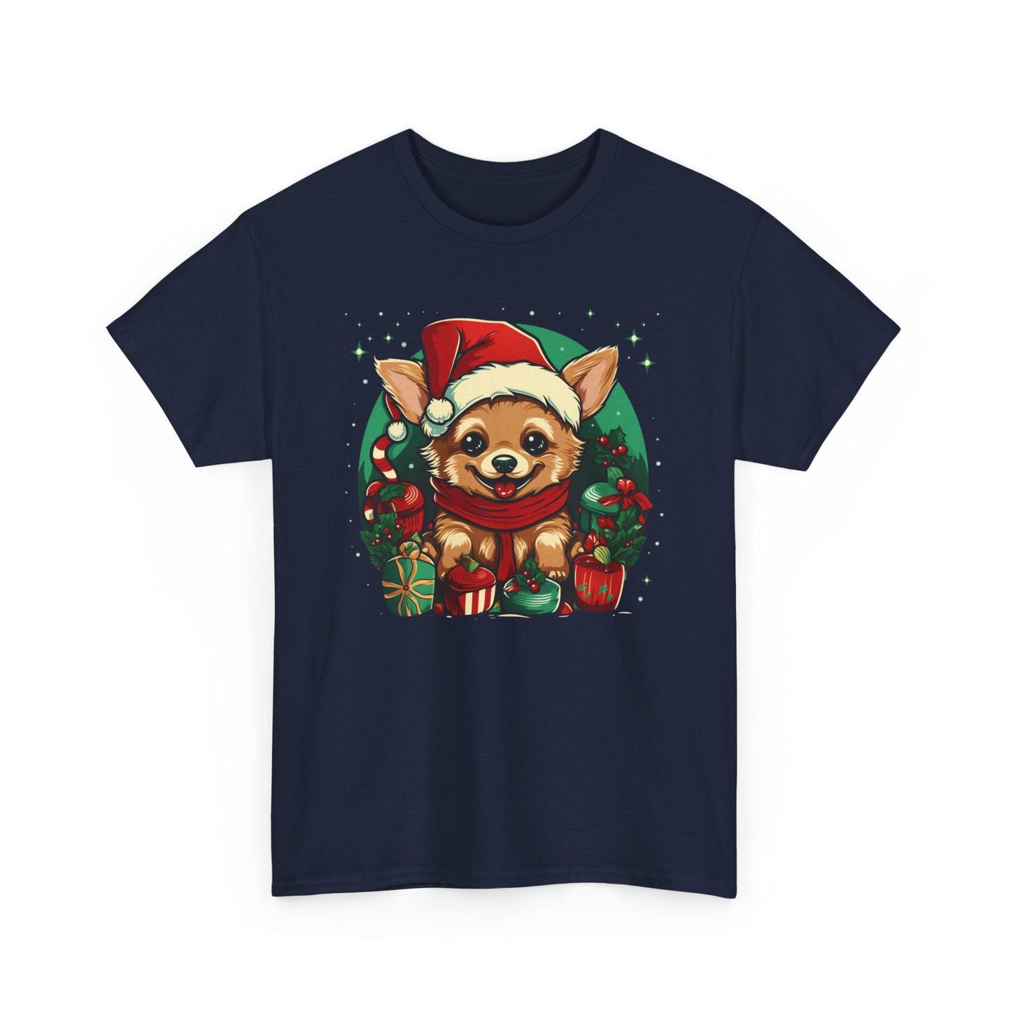 Chihuahua Santa Hat T-Shirt | Xmas Santa Merch & Gifts - Stylfer