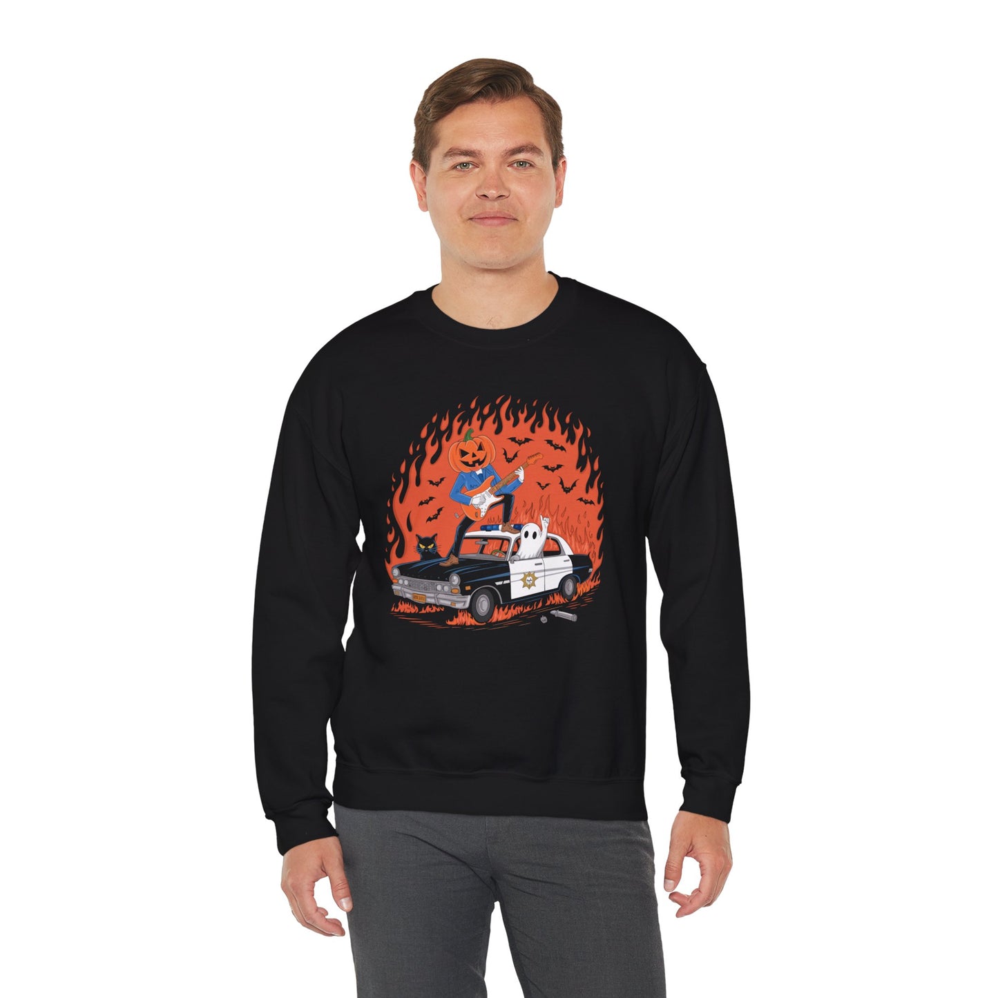 Crazy Pumpkin Adventure Sweatshirt – Horror Rock Spooky Halloween Pullover