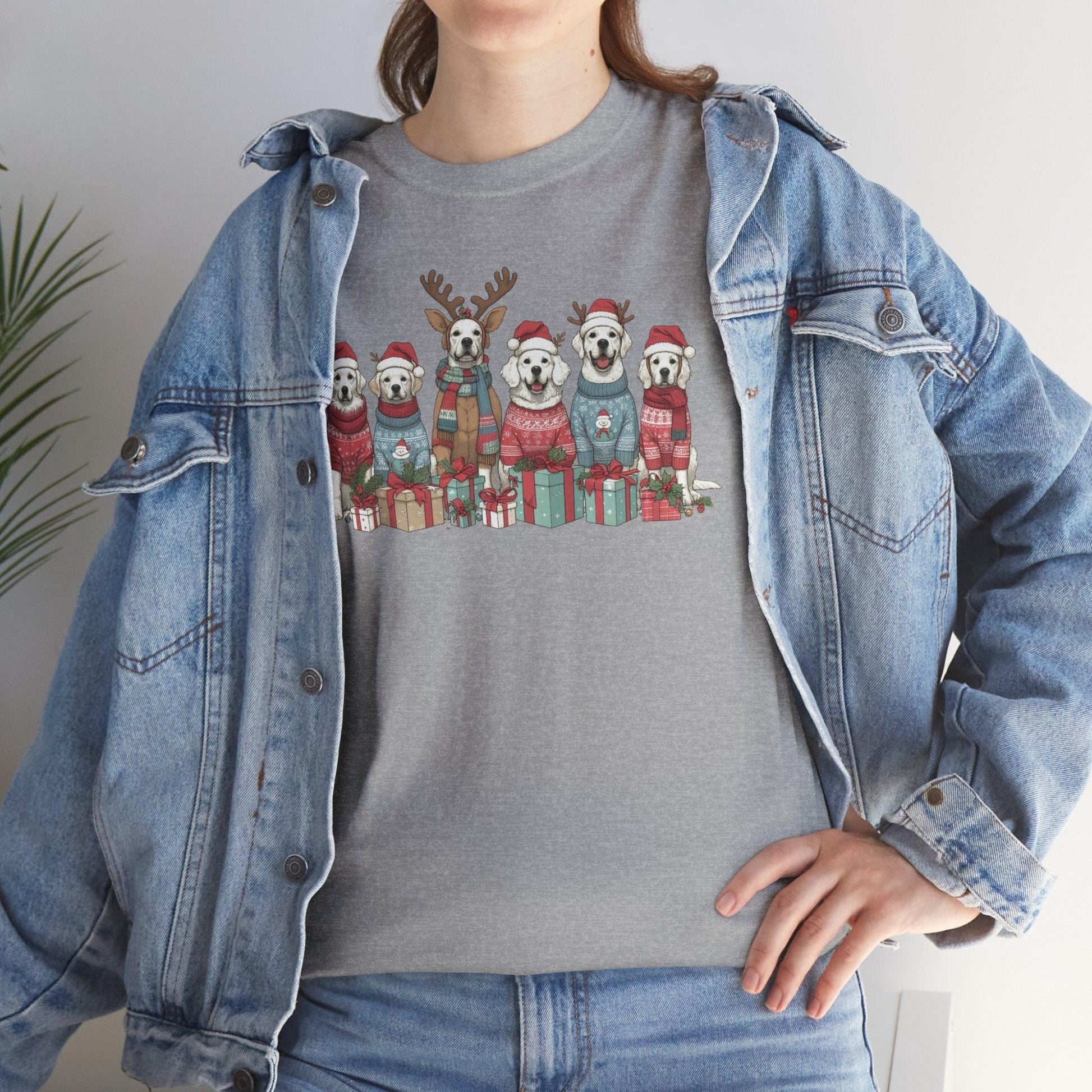 Merry Christmas Dog T-Shirt - Funny Dog Lovers Holiday Graphic Tee - Stylfer