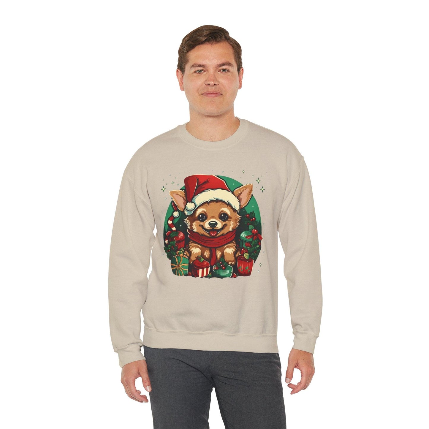 Chihuahua Santa Hat Sweatshirt | Ugly Christmas Sweater - Stylfer