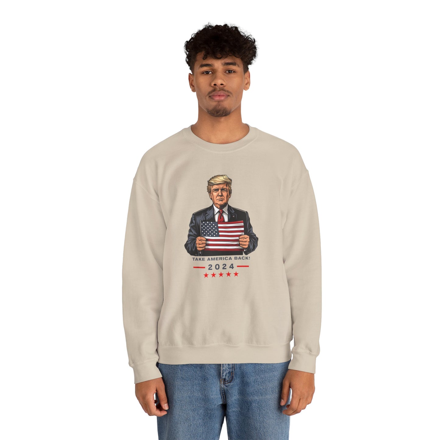 Donald Trump 2024 Patriotic Sweatshirt - Take America Back Pullover