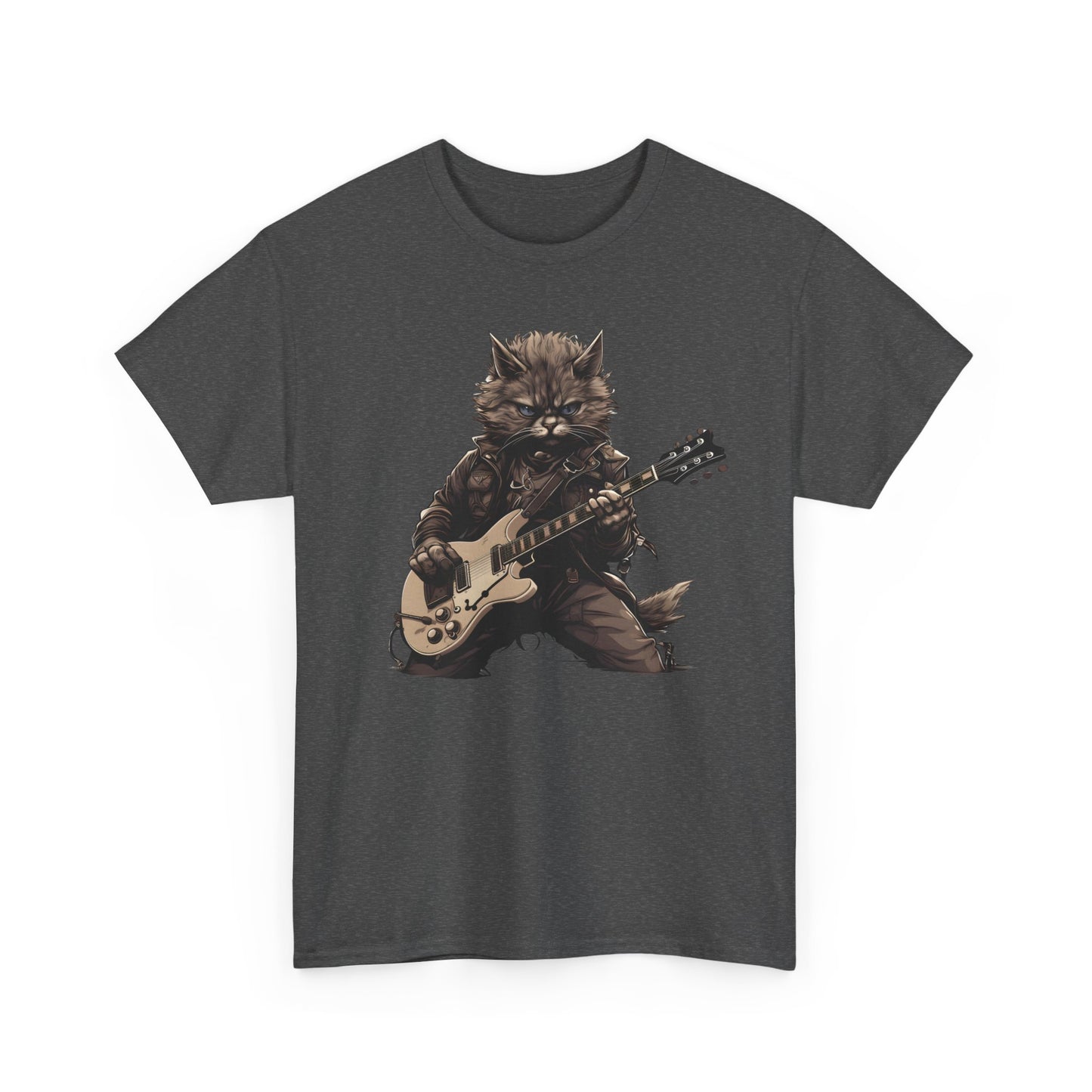 Funny Cat Guitar T-Shirt | Best Cat Dad & Cat Mom Tee