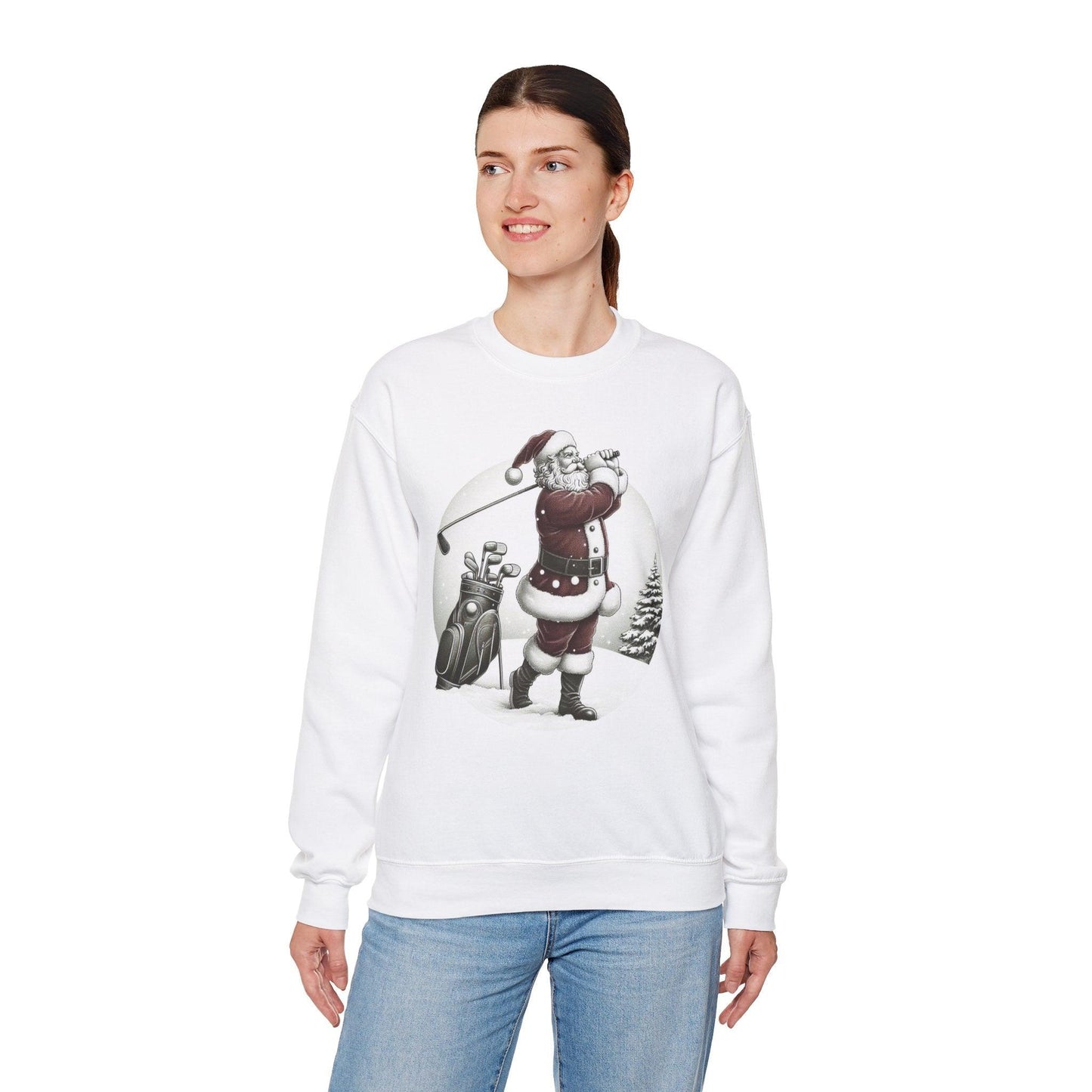 Funny Christmas Golf Sweatshirt – Holiday Gift for Golfers - Stylfer