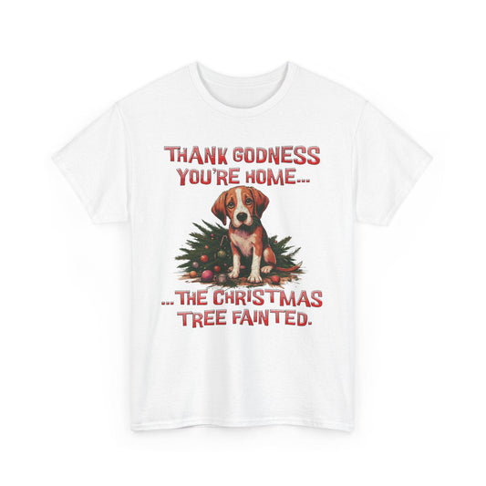 Thank Godness You're Home Christmas Shirt | Funny Dog Tee - Stylfer