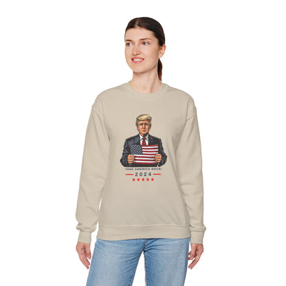 Donald Trump 2024 Patriotic Sweatshirt - Take America Back Pullover