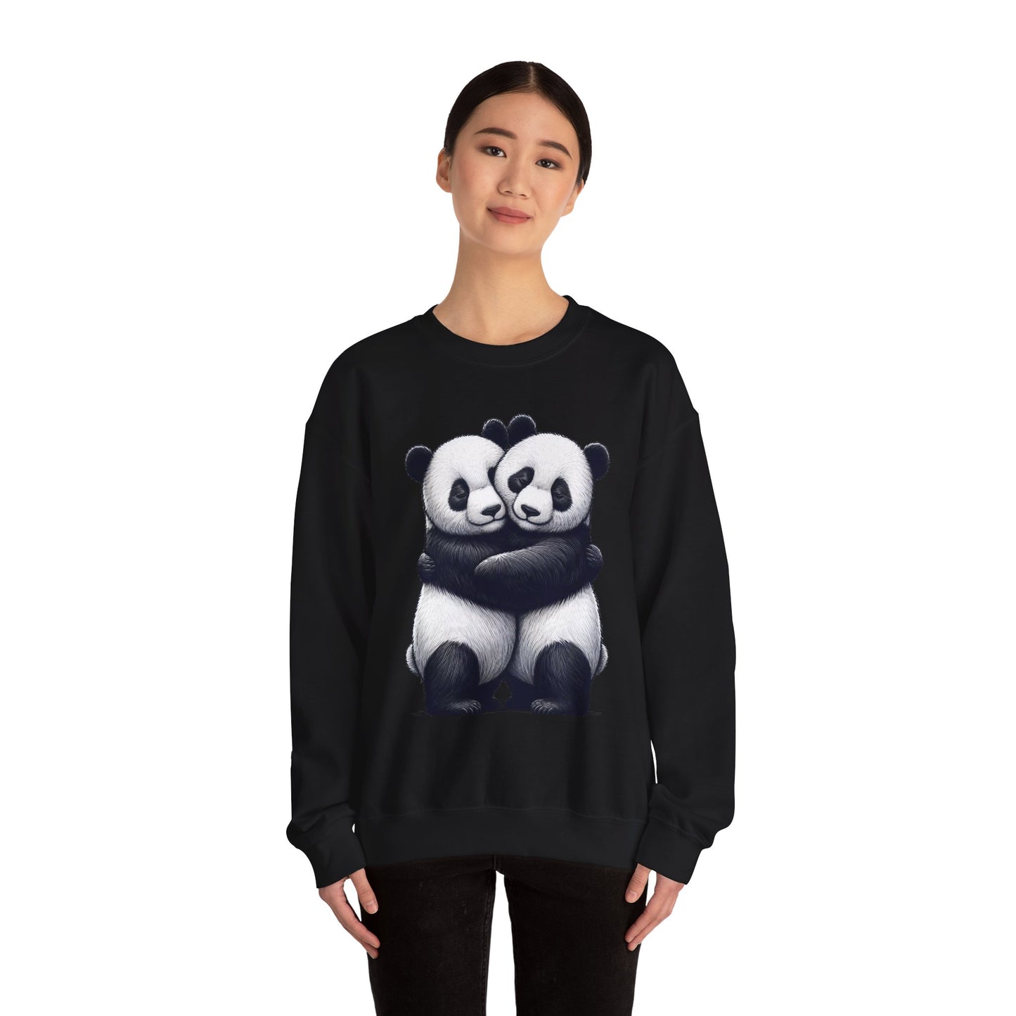 Panda Love Couples Sweatshirt – Cozy Panda Hug Pullover