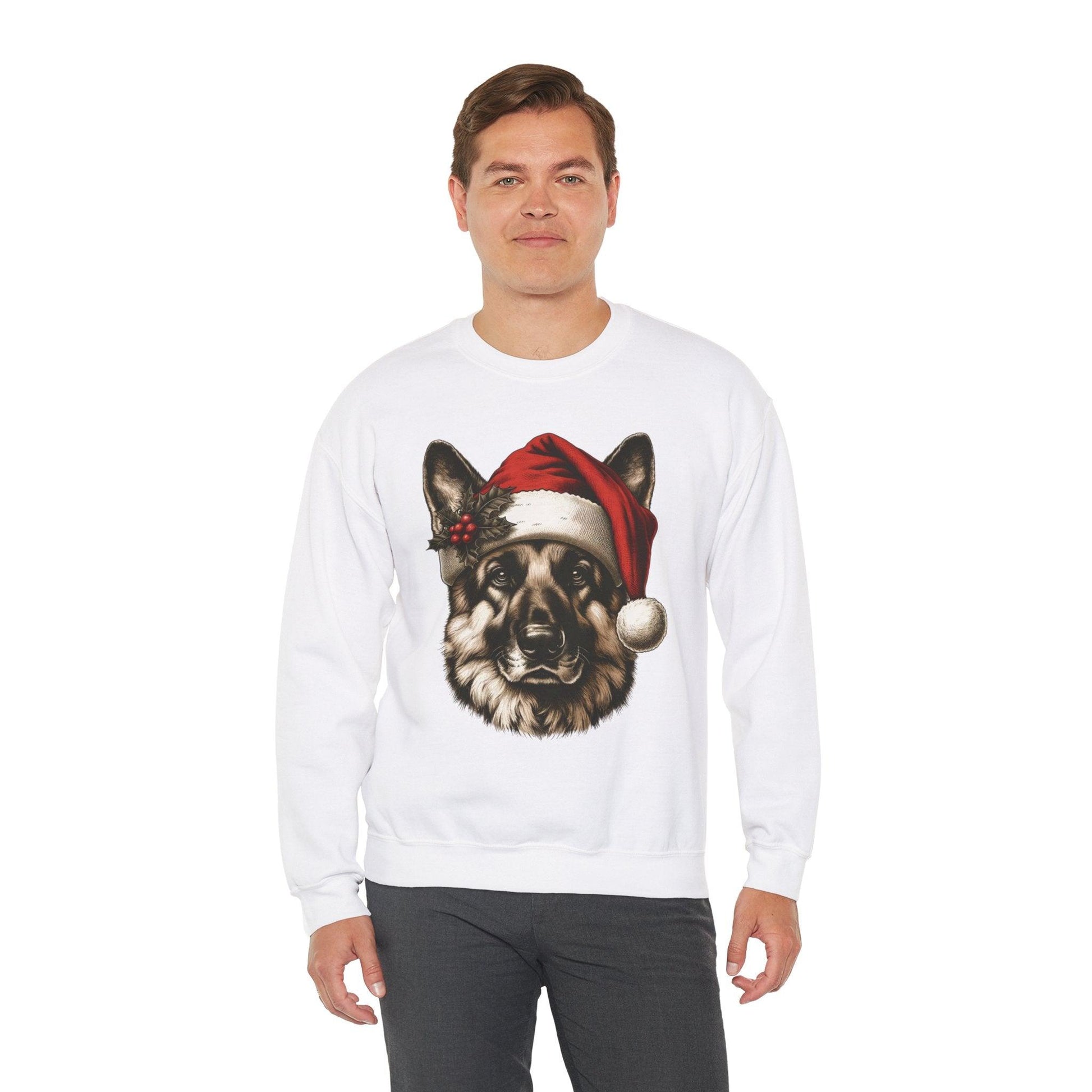 Funny German Shepherd Christmas Sweatshirt – Cozy Festive Dog Lover Apparel - Stylfer