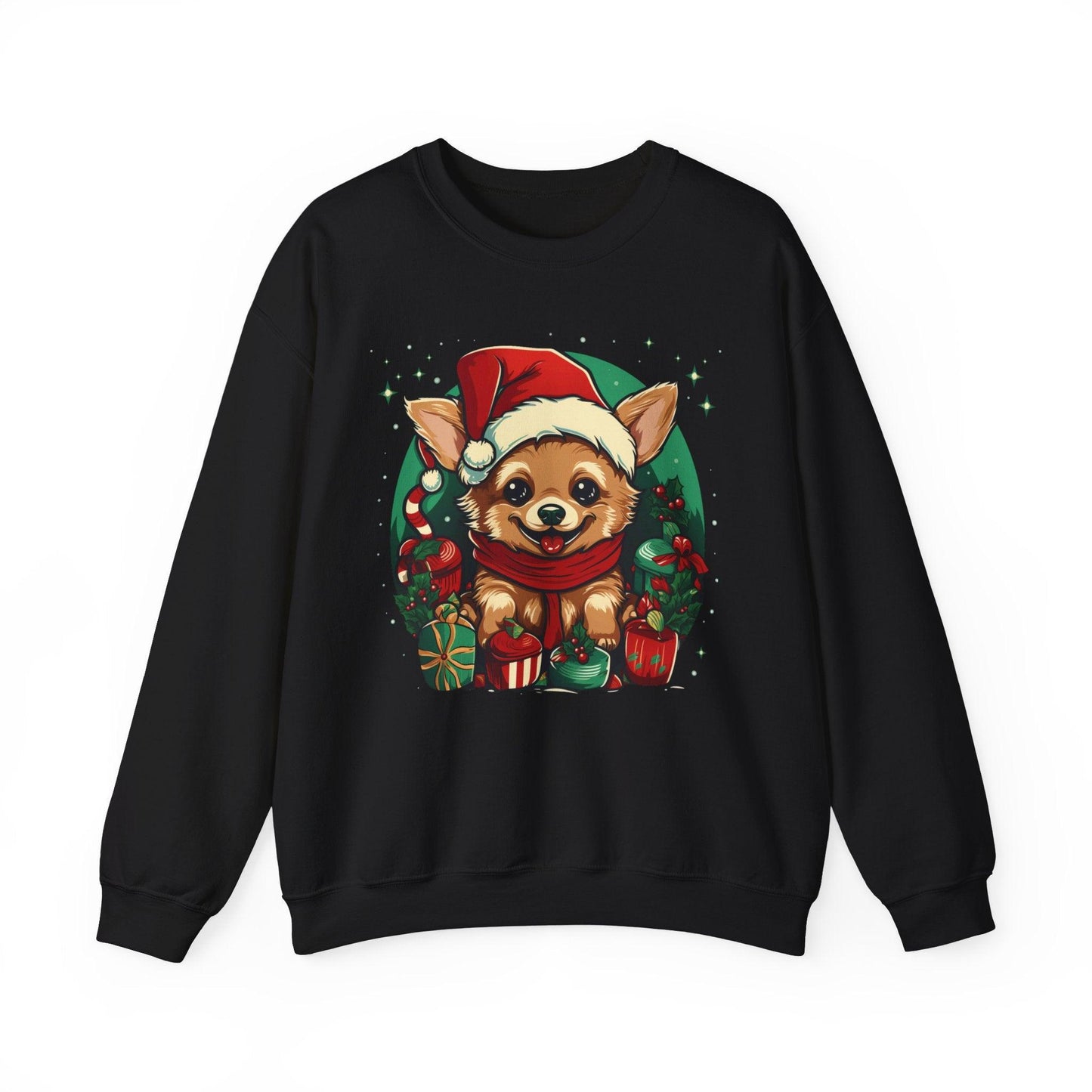 Chihuahua Santa Hat Sweatshirt | Ugly Christmas Sweater - Stylfer