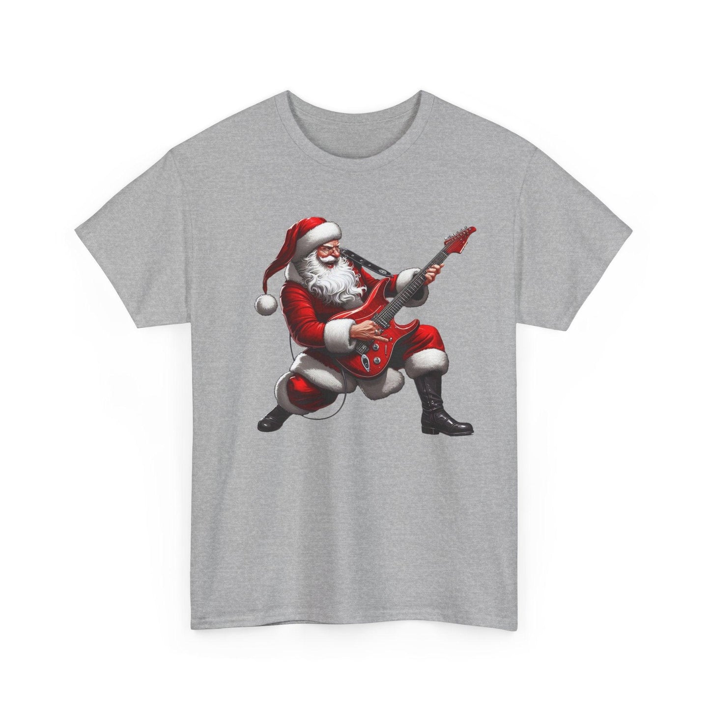 Santa Playing Guitar T-Shirt – Funny Vintage Santa Claus Christmas Shirt - Stylfer