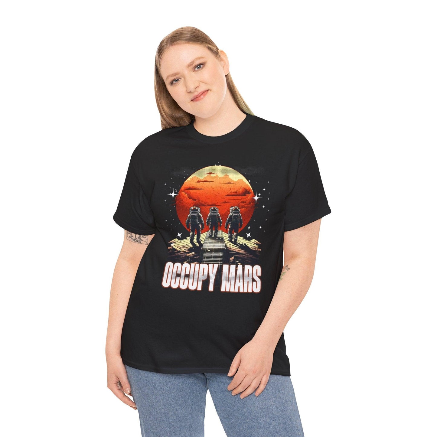 Occupy Mars Space T-Shirt | Astronaut & Space Exploration Tee - Stylfer