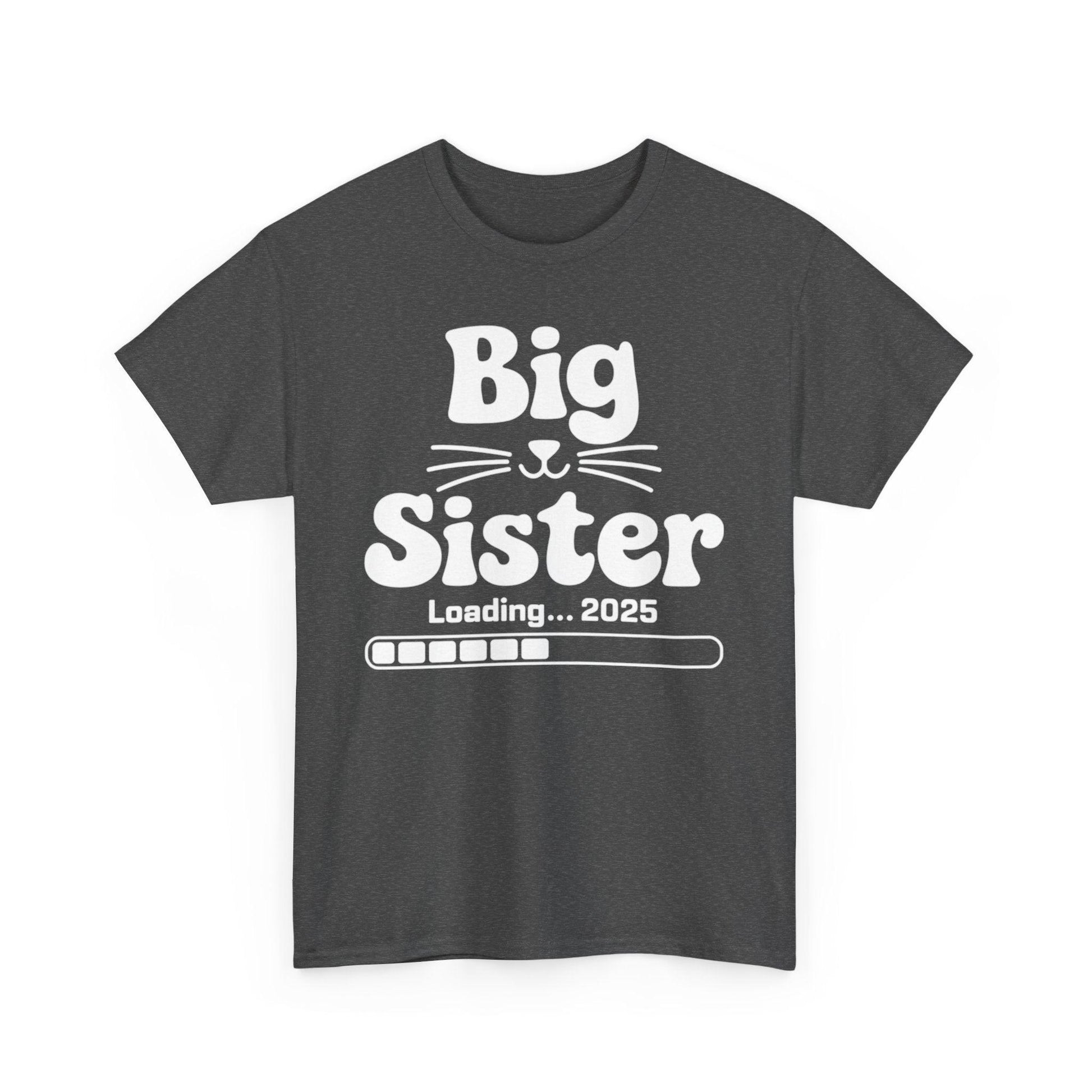 Promoted to Big Sister 2025 Cat Sister T-shirt - Stylfer